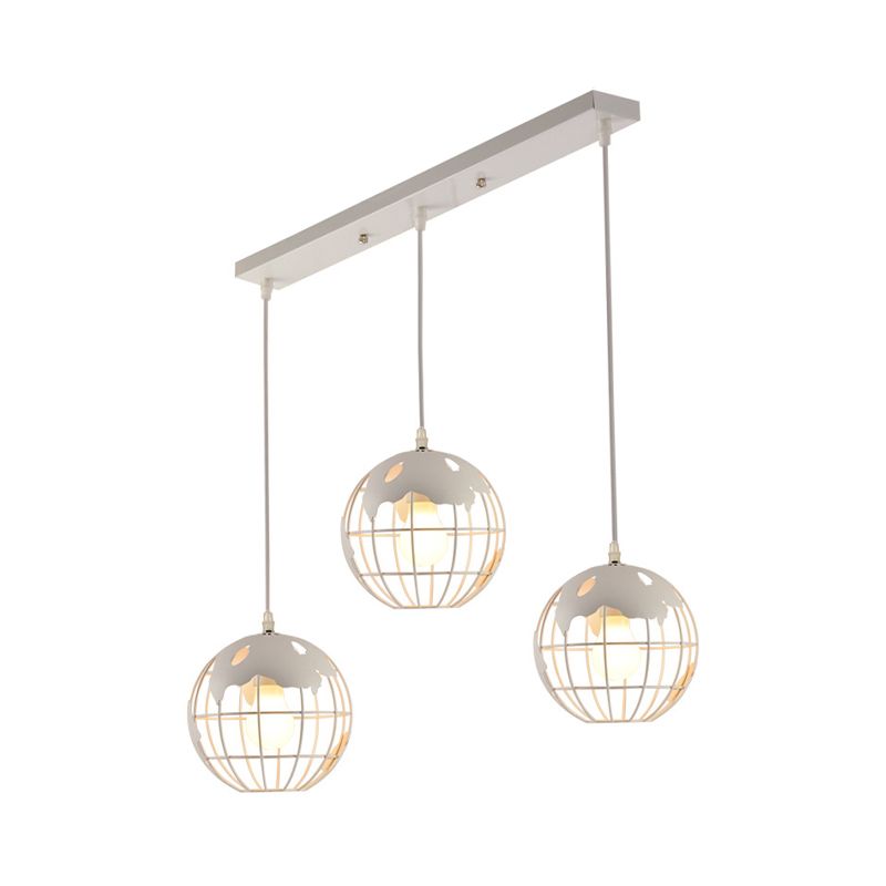 Alessio Cluster Globe Pendant Light, Black & White