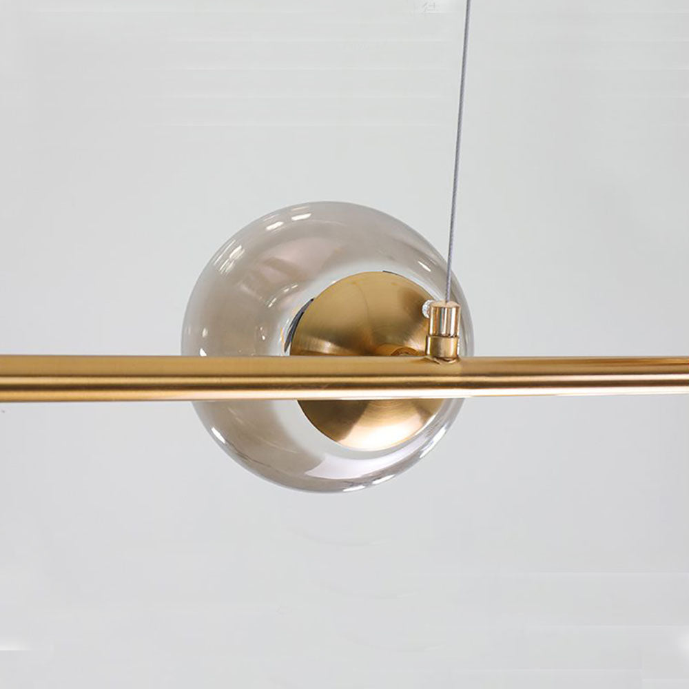 Valentina Modern Bubble Metal/Glass Pendant Light, Gold