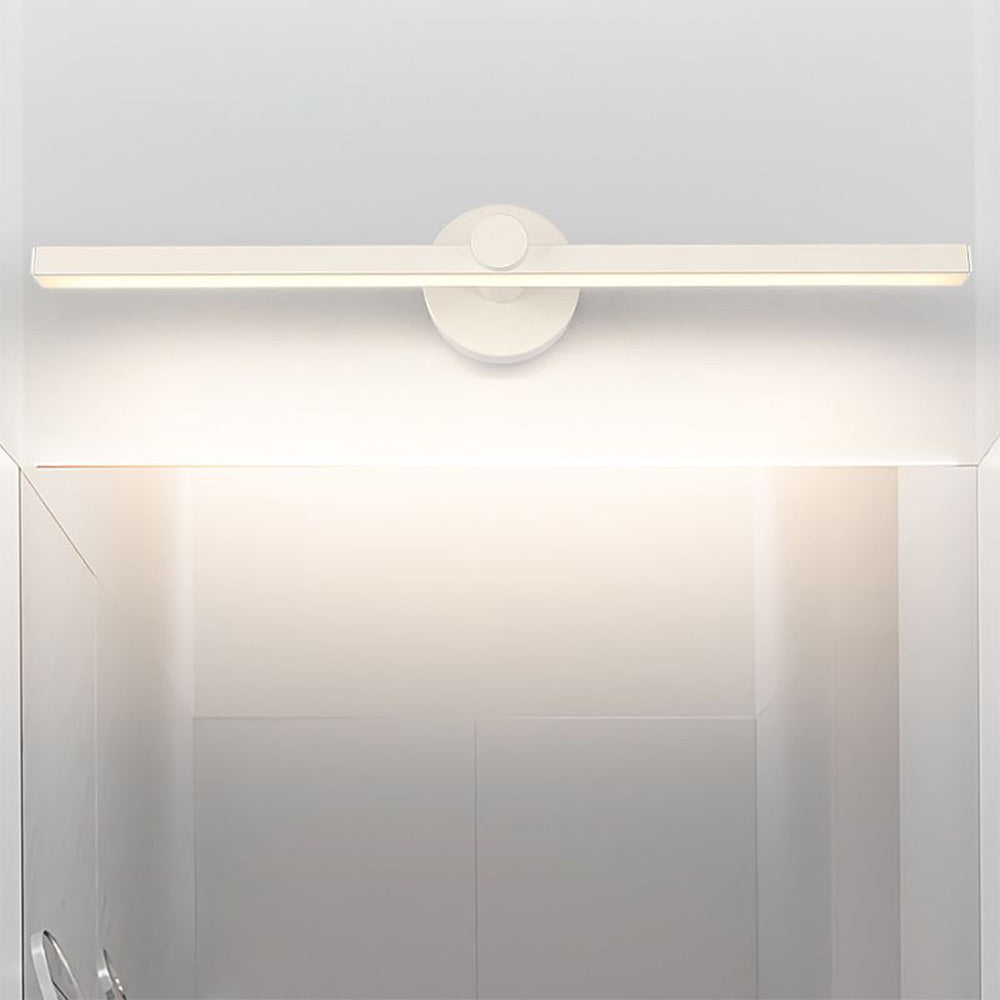Leigh Minimalist Linear Acrylic Mirror Front Wall Lamp, White