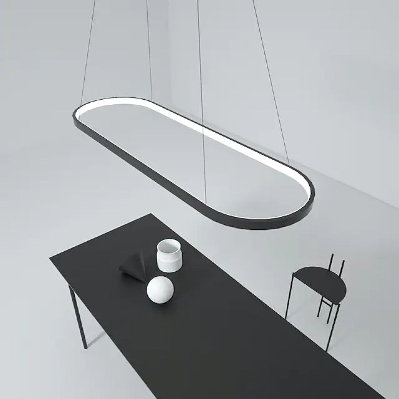 Edge Minimalist Oval Interior Hanging Pendant Light