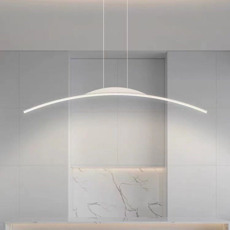 Louise Minimalist Linear Metal Remote Control Pendant Light