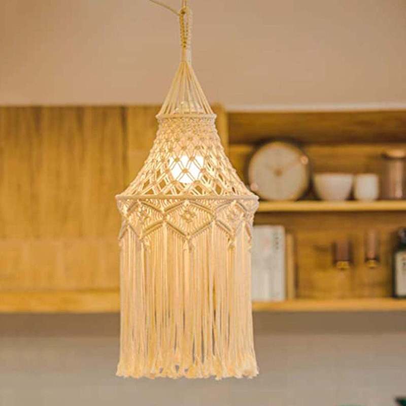 Renée Pendant Light, 7 Style, Cotton Rope