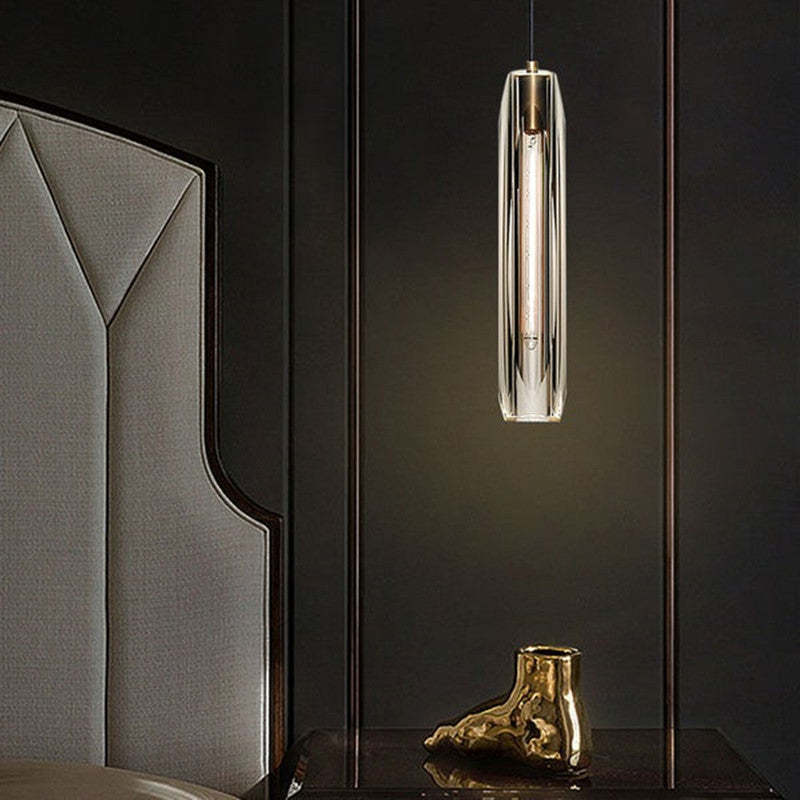 Sana Brass Designer LED Glass Pendant Lamp