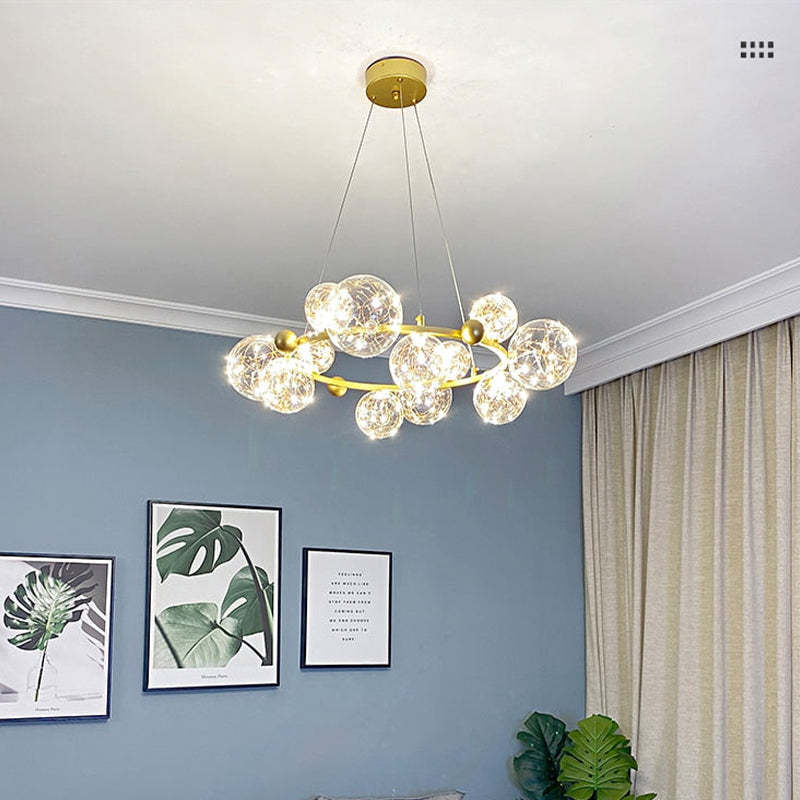 Valentina Art Deco  Luminous Sphere Cluster Glass  Pendant Light