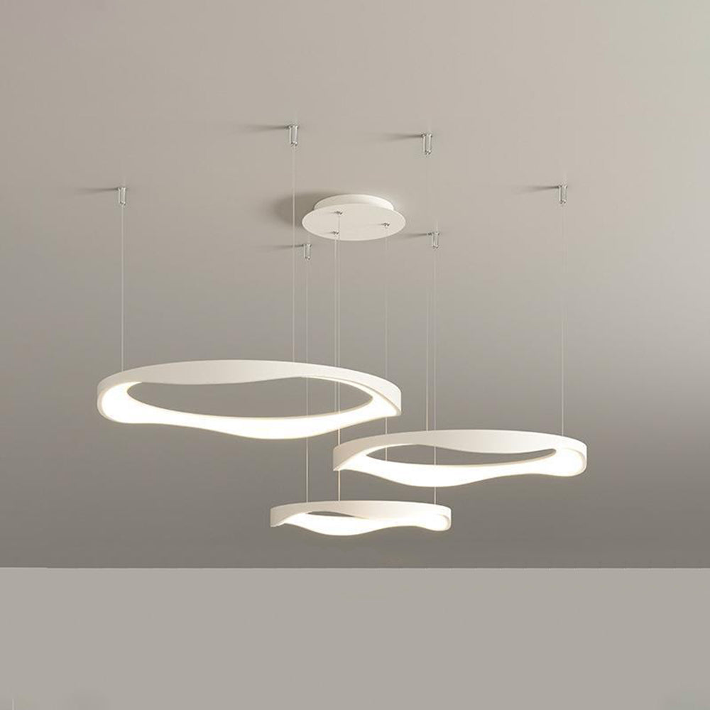 Arisha Pendant Light Rond Modern, Light Color Switchable, Black/White, Dining Room