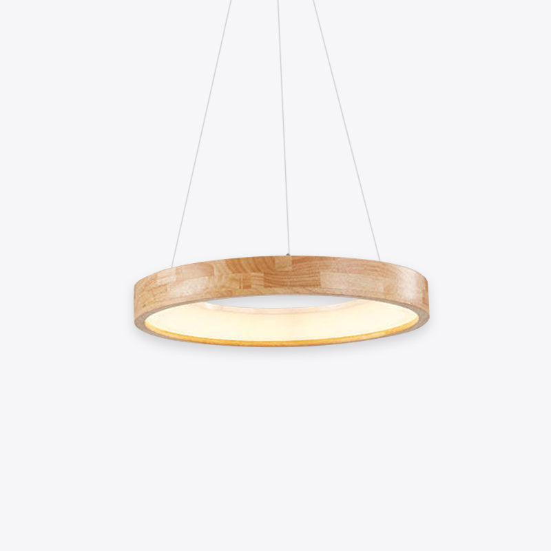 Ozawa Modern Ring Wood Pendant Light