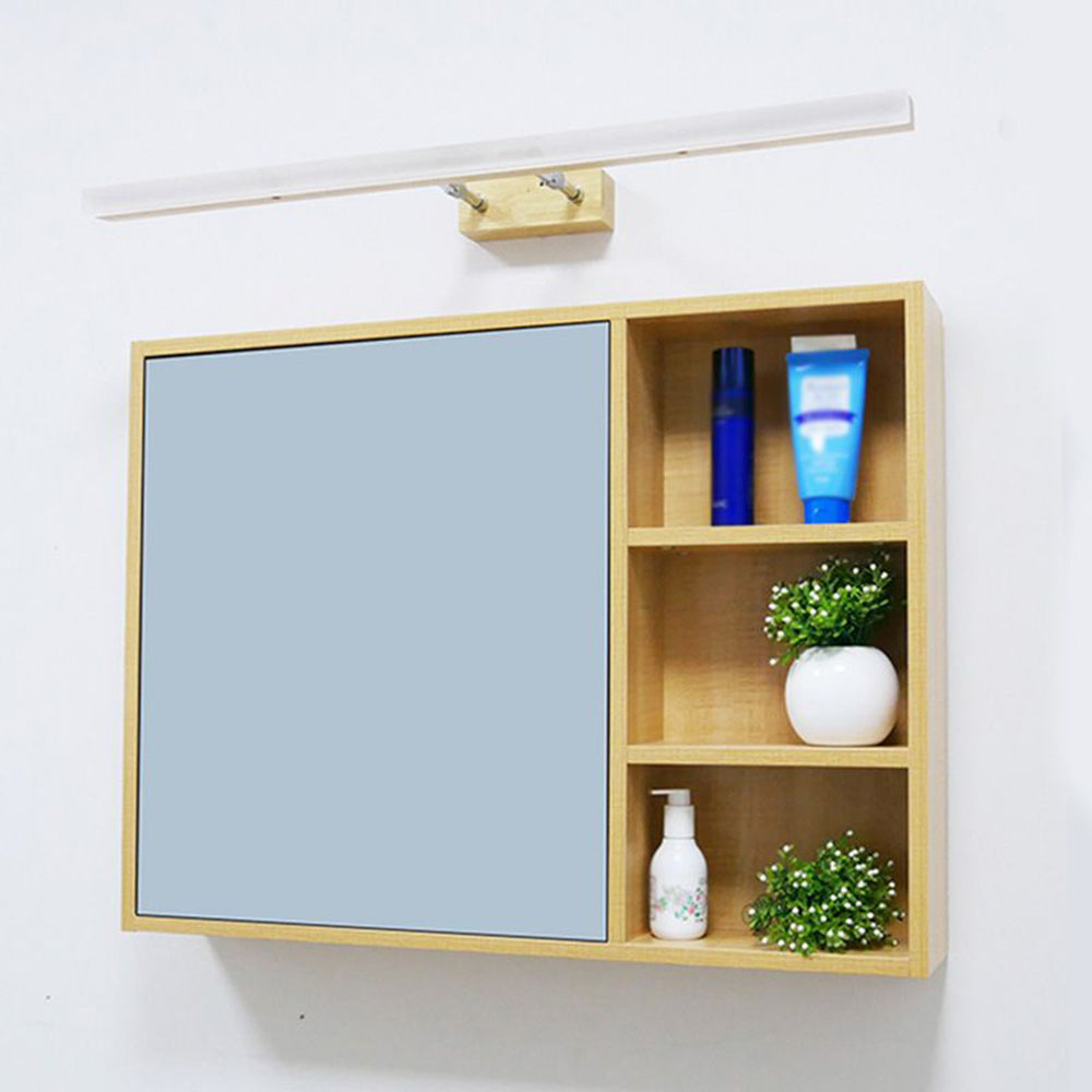Ozawa Classic Metal/Wood Wall Lamp, Mirror Vanity, Bathroom