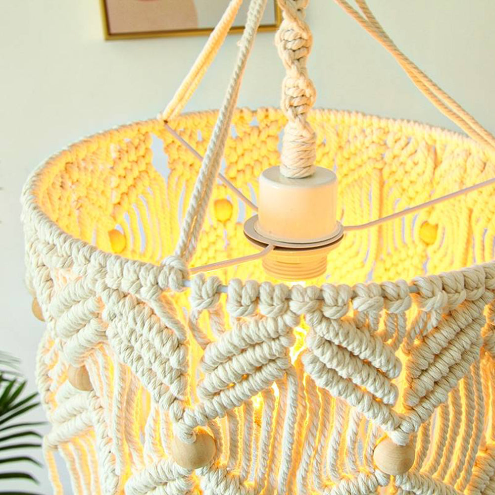 Renée Pendant Light, 7 Style, Cotton Rope