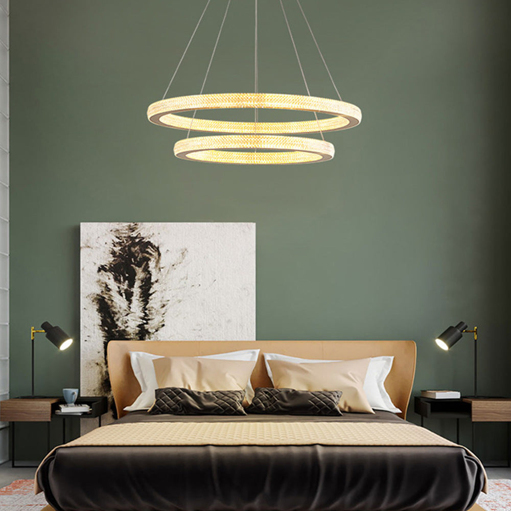 Kirsten Contemporary Gold Luxury Ring Pendant Light