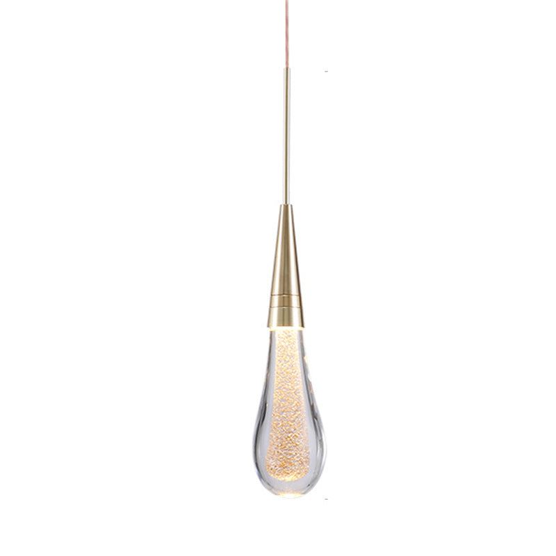 Kristy Pendant Light Crystal & Glass Droplet, Gold