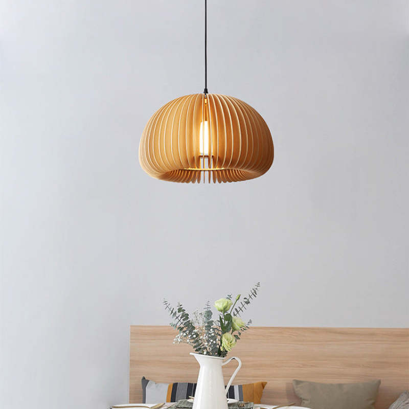 Ozawa Pumpkin Pendant Light, Wood