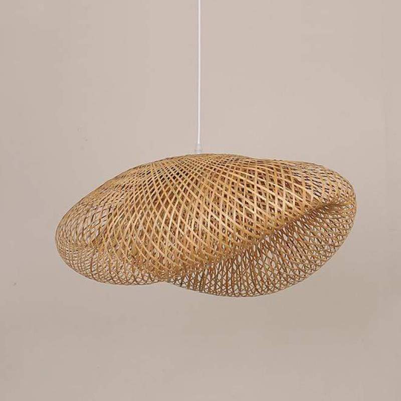 Muto Modern Pendant Light for Dining Room/Kitchen Island, Bamboo