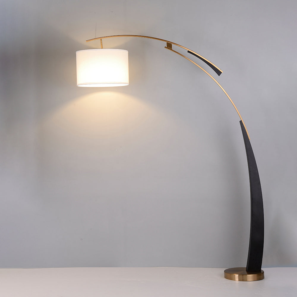 Salgado Floor Lamp 3 Color Temperature Switchable, Artificial Fabric/Metal