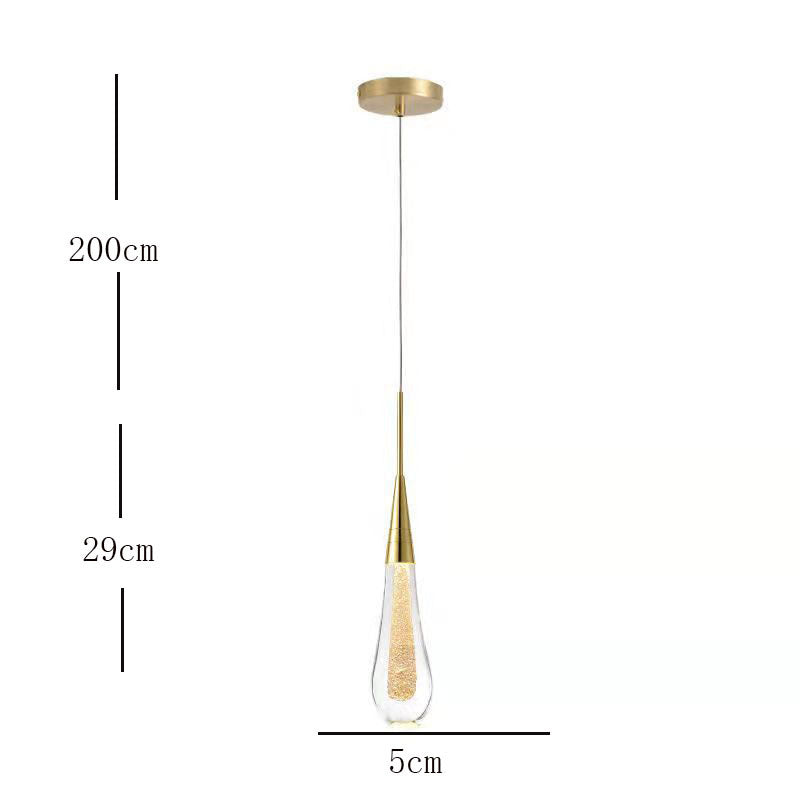 Kristy Pendant Light Crystal & Glass Droplet, Gold