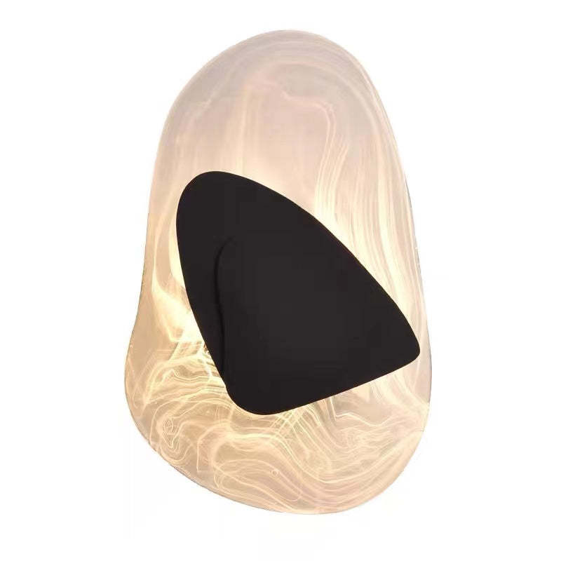 Chan Art Deco Irregular Metal/Acrylic Wall Lamp, Black/Gold