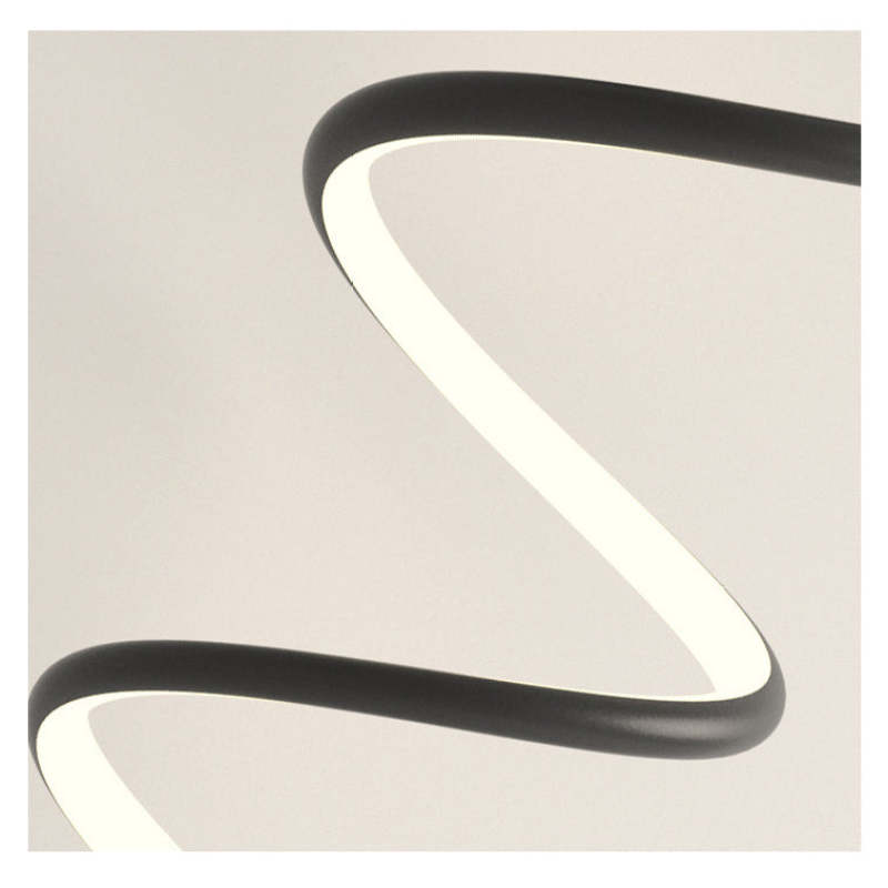 Louise Modern LED Art Interior Wall Light Spiral, Black & White