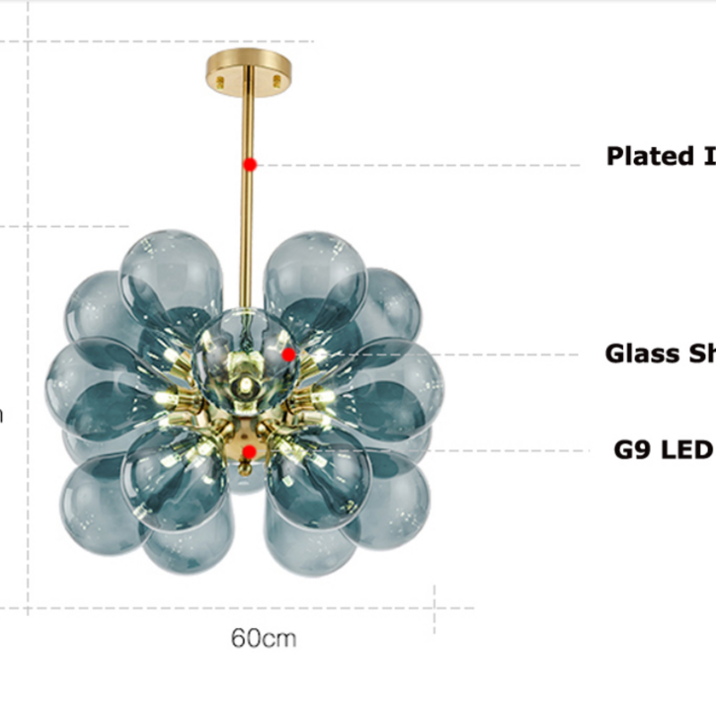 Valentina Chic Clustered Glass Bubble Pendant Light