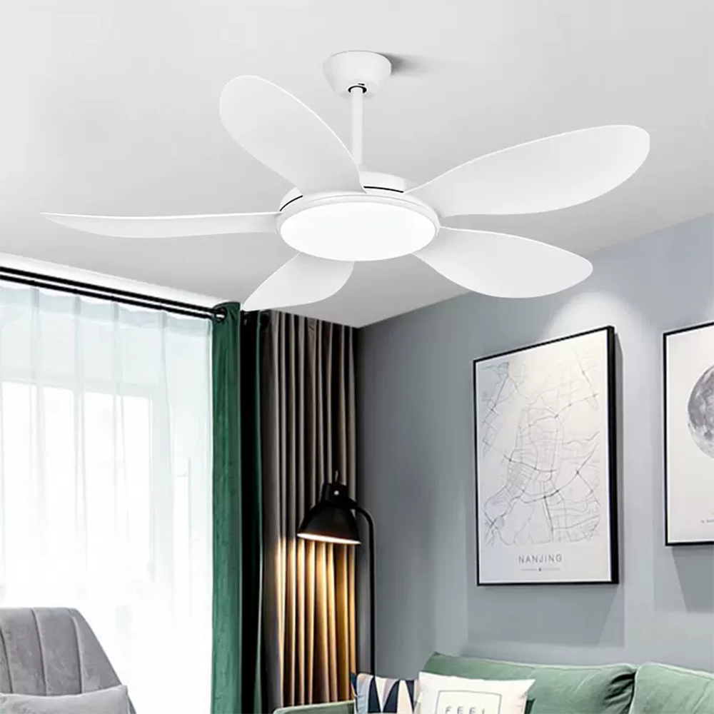 Ozawa 5-Blade Modern Wood DC Ceiling Fan with Light, 47.2''/51.2''