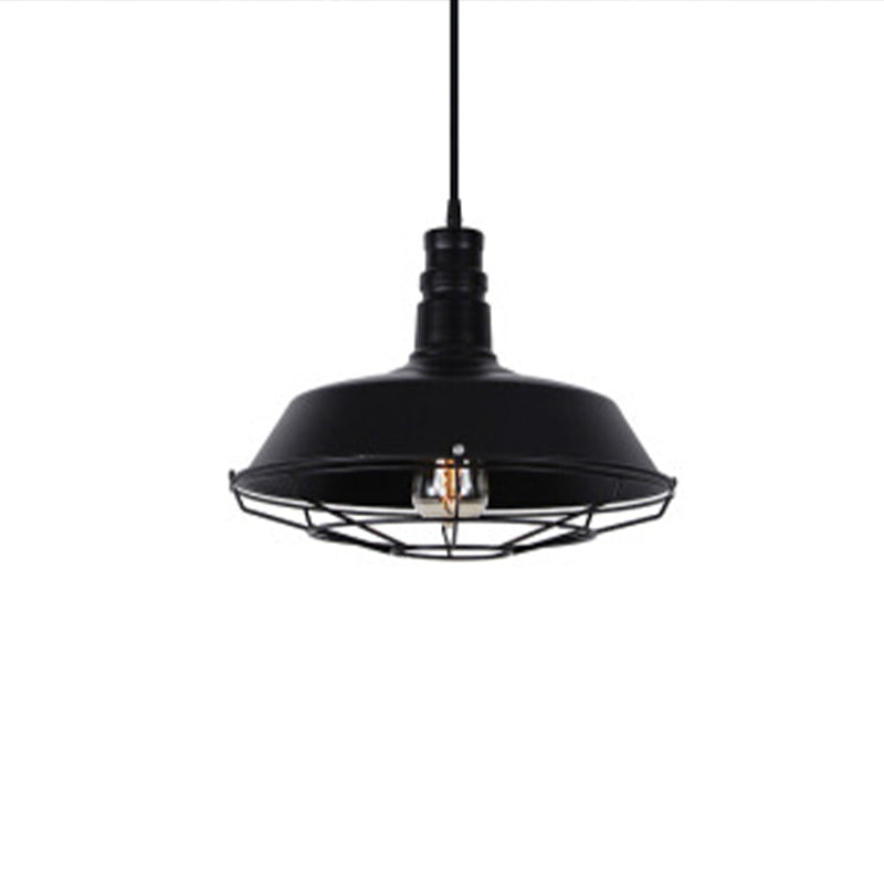 Alessio Rustic Black Industrial Pendant Light Shade, Outdoor/Indoor