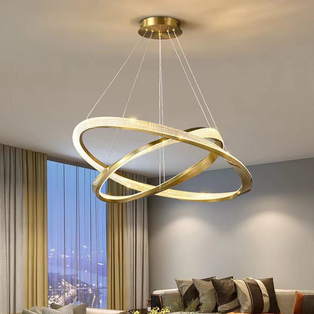 Kirsten Pendant Light, Aluminium & Arcylic, 1/2 Rings, 2 Color