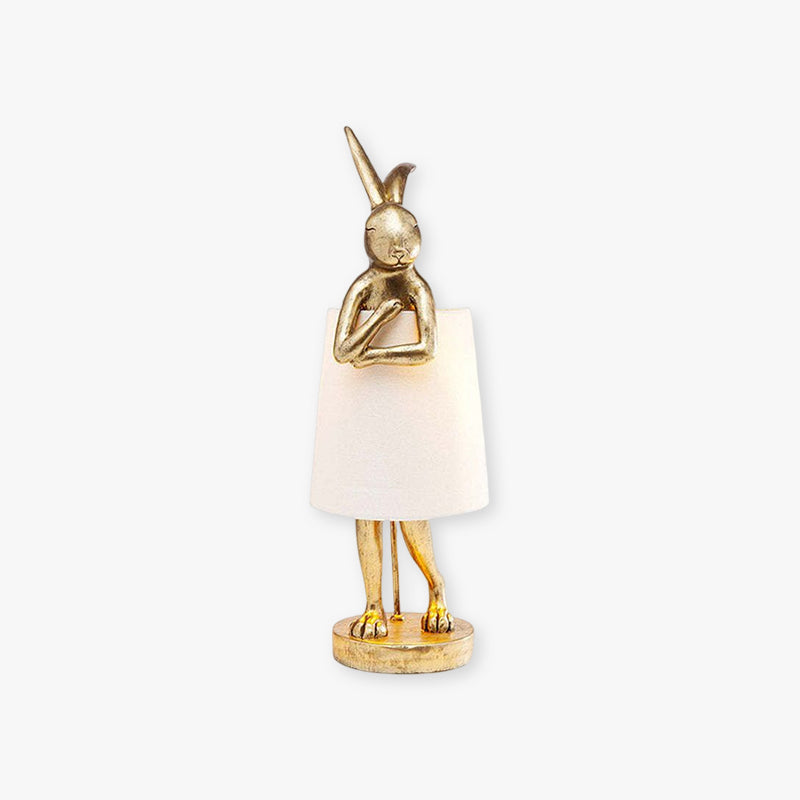 Alice Table Lamp Rabbit Ballet, White/Gold