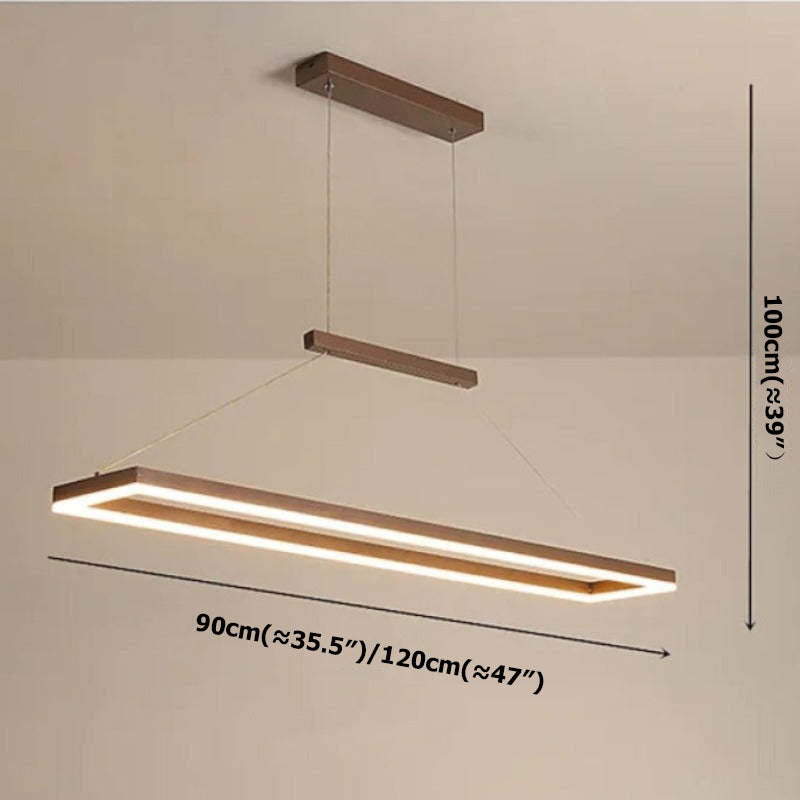 Edge Pendant Light, Horizontal Rectangular