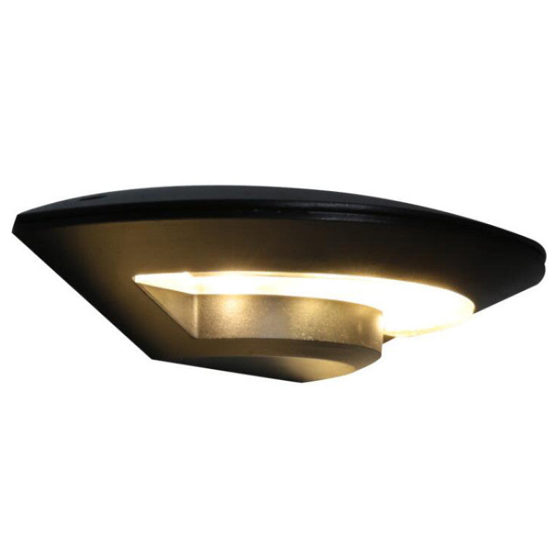 Orr Wall Lamp Flying Saucer, Metal LED, Black, Outdoor