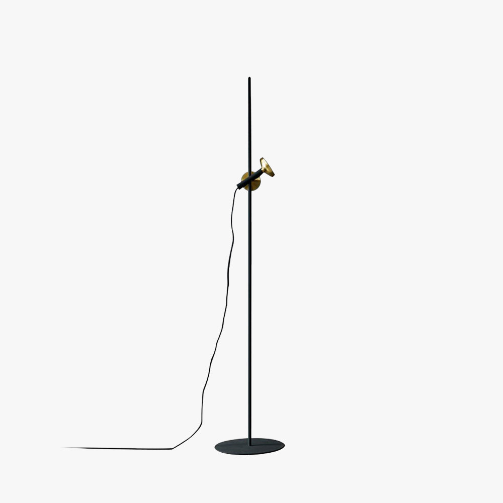 Salgado Modern Minimalist Metal Projector Floor Lamp, Black