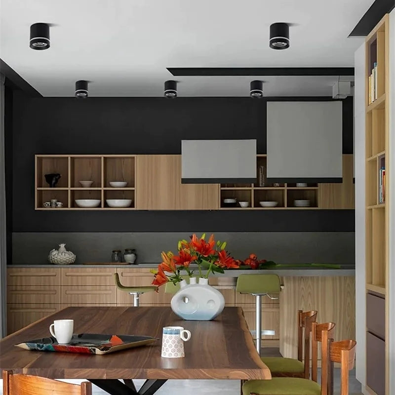 Freja Ceiling Light Mini Modern, White/Black, Bedroom/Living Room
