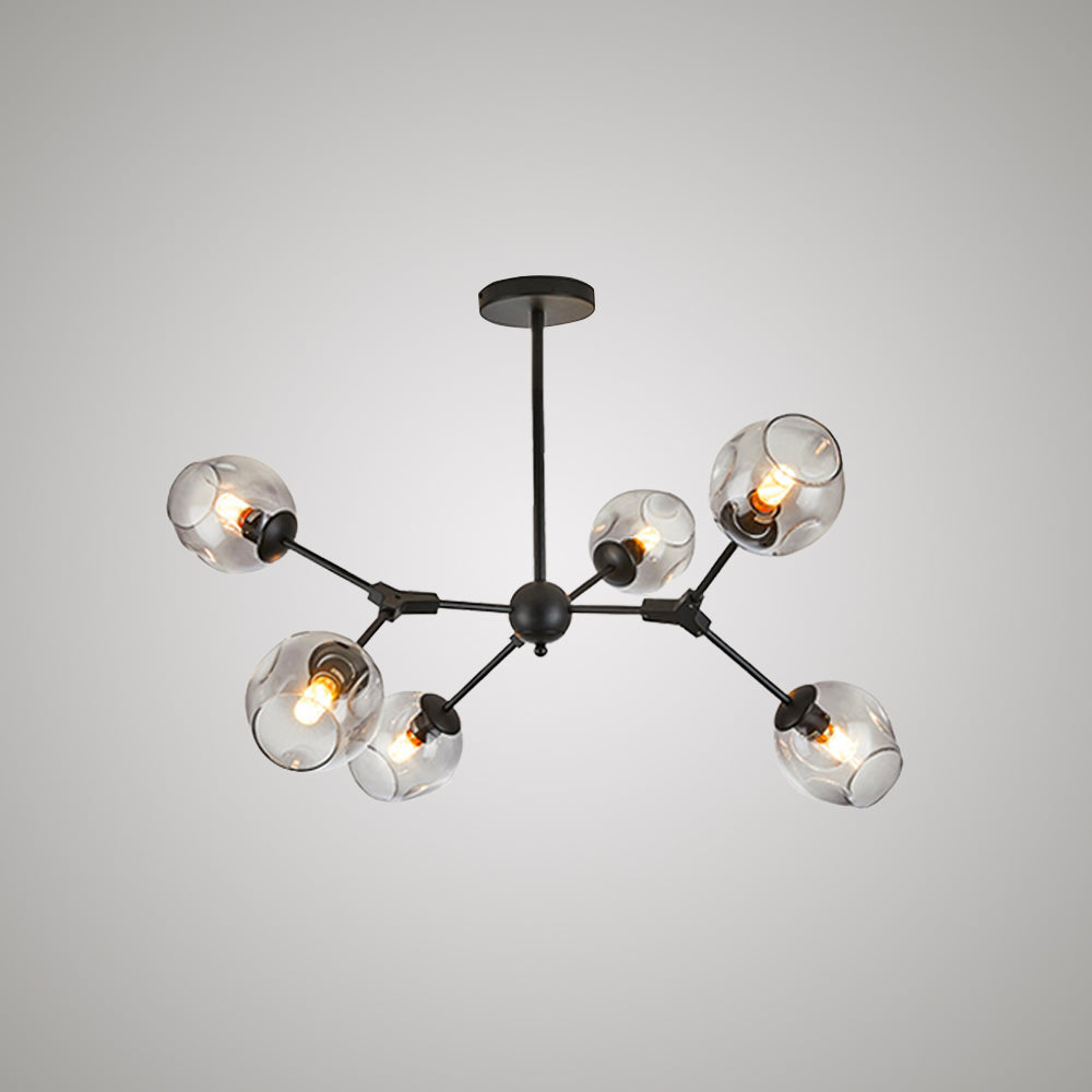 Valentina Modern Bubble Metal Pendant Light, Black/Gold