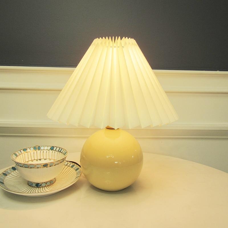 Ozawa Vintage Bedside Table Lamp, Cream/Beige/White, Rattan/Wood/Ceramic