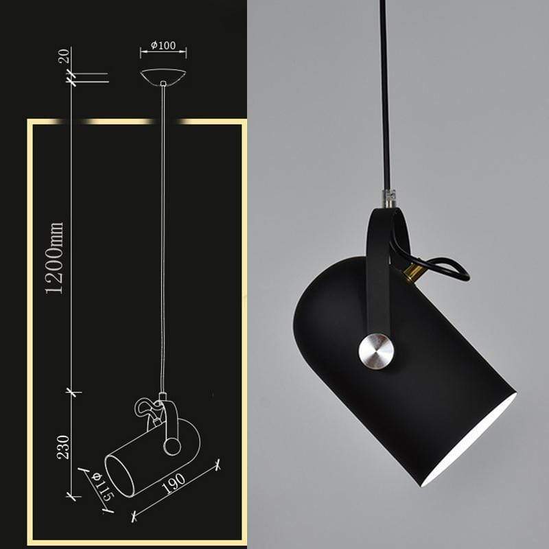 Morandi Modern Metal Pendant Light, Angle Adjustable, Kitchen Island & Dining Room & Living Room