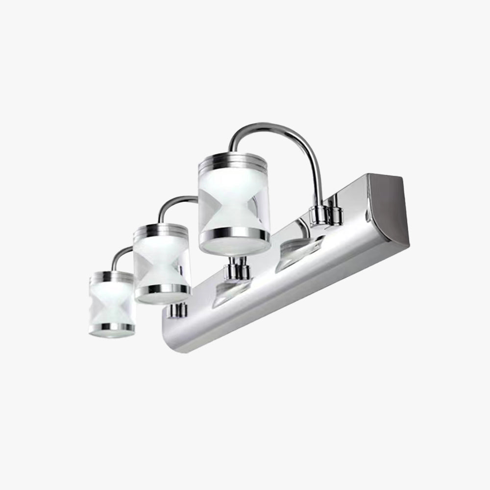 Leigh Modern Lantern Metal/Acrylic Wall Lamp, Silver