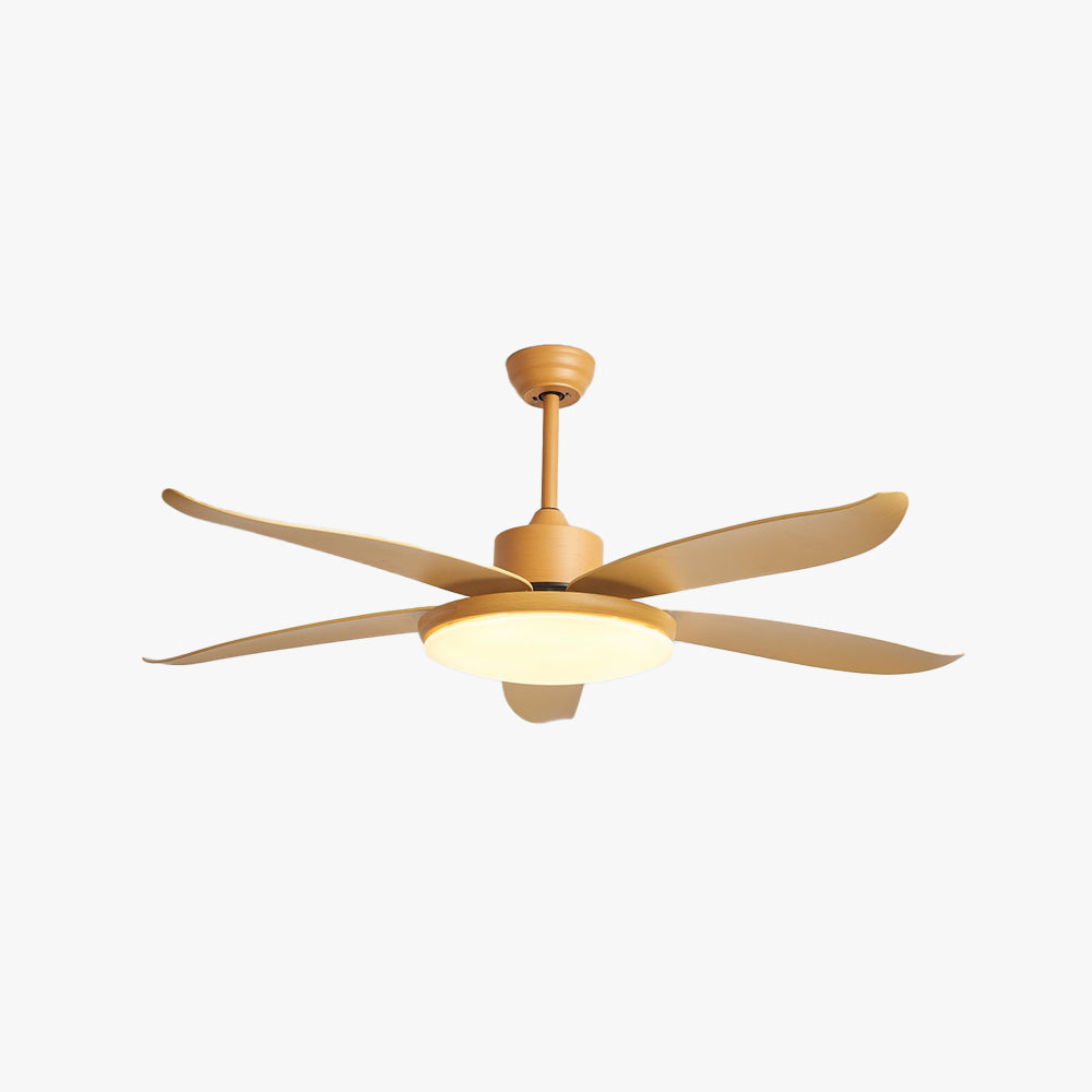 Haydn 5-Blade DC Ceiling Fan with Light, Wood Color, Summer, 40''/47''