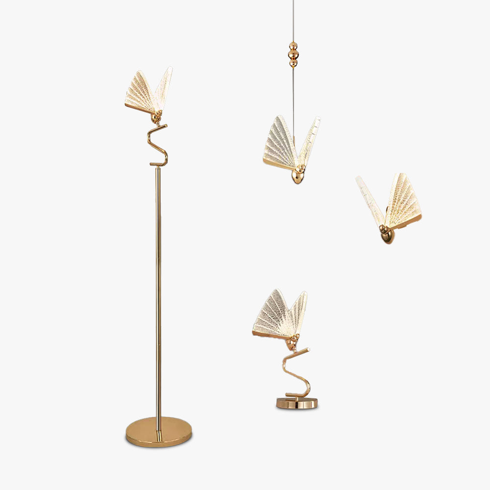Modern Butterfly Chandelier Table & Floor Lamp, 4 Styles