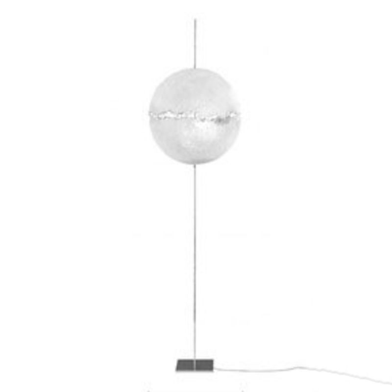 Elif Modern Moon Globe Metal Resinn Floor Lamp, Gold/Silver