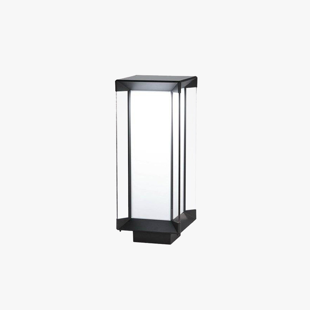 Orr Cuboid Solar RGB Metal&Glass Outdoor Floor Lamp, Black