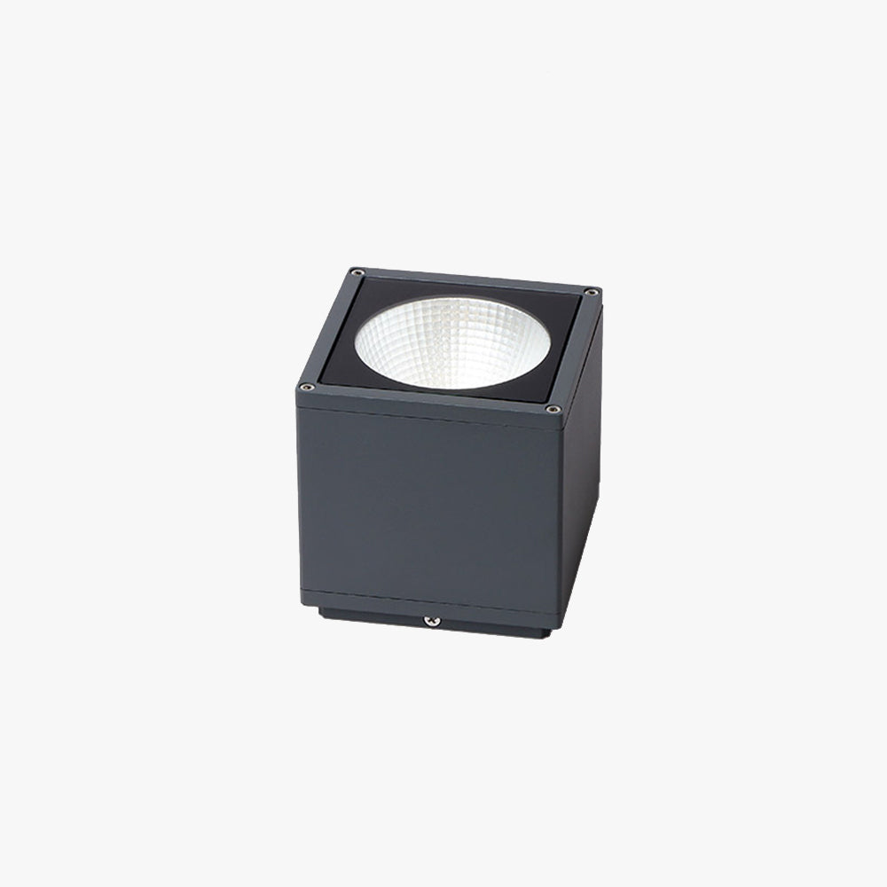 Orr Modern Black Cube Flush Mount Ceiling Light, Metal/Glass
