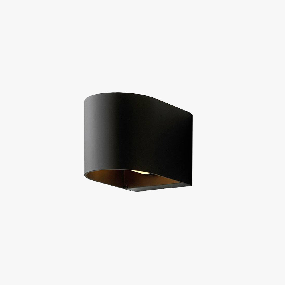 Orr Modern Cylinder Metal Outdoor Wall Lamp, Balck