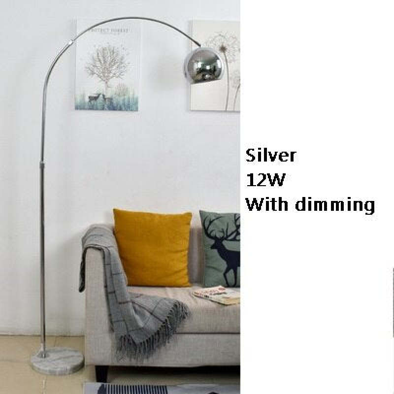 Macaron Modern Fishing 1 Light Arc Floor Lamp, Metal