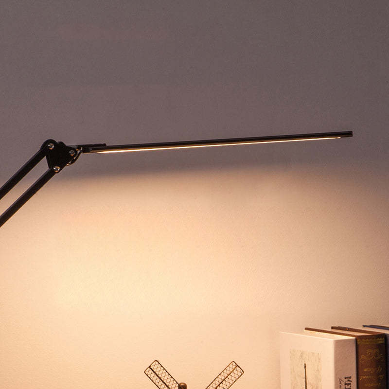 LED Folding Long Arm Metal Clamp Desk Reading Lamp