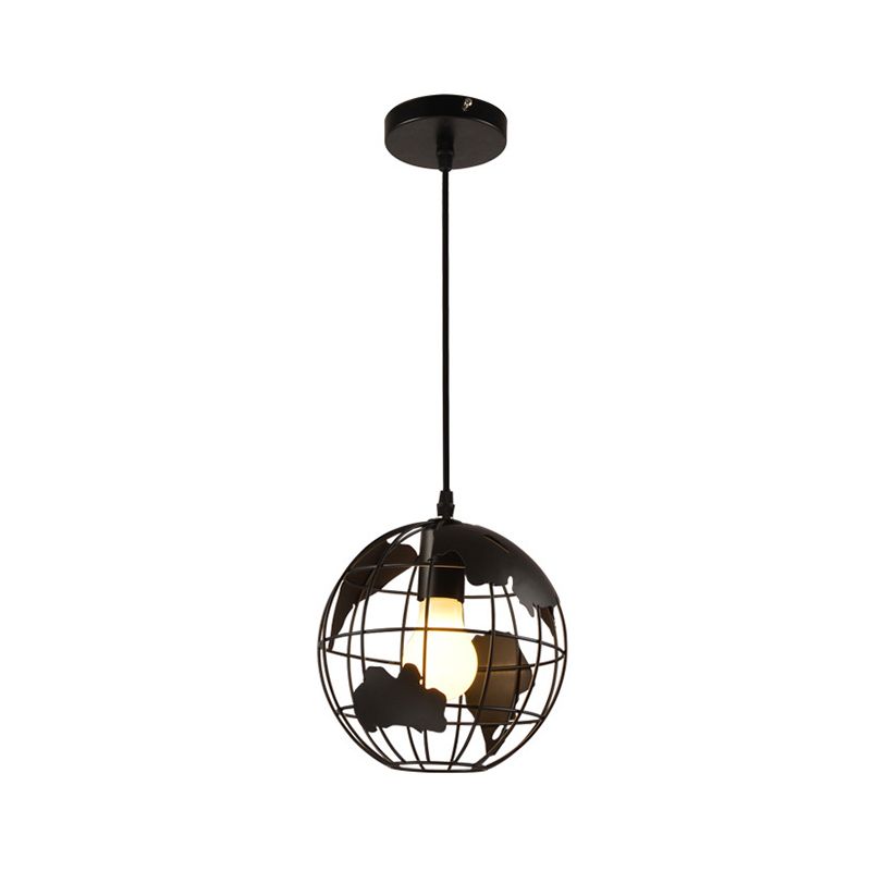 Alessio Cluster Globe Pendant Light, Black & White