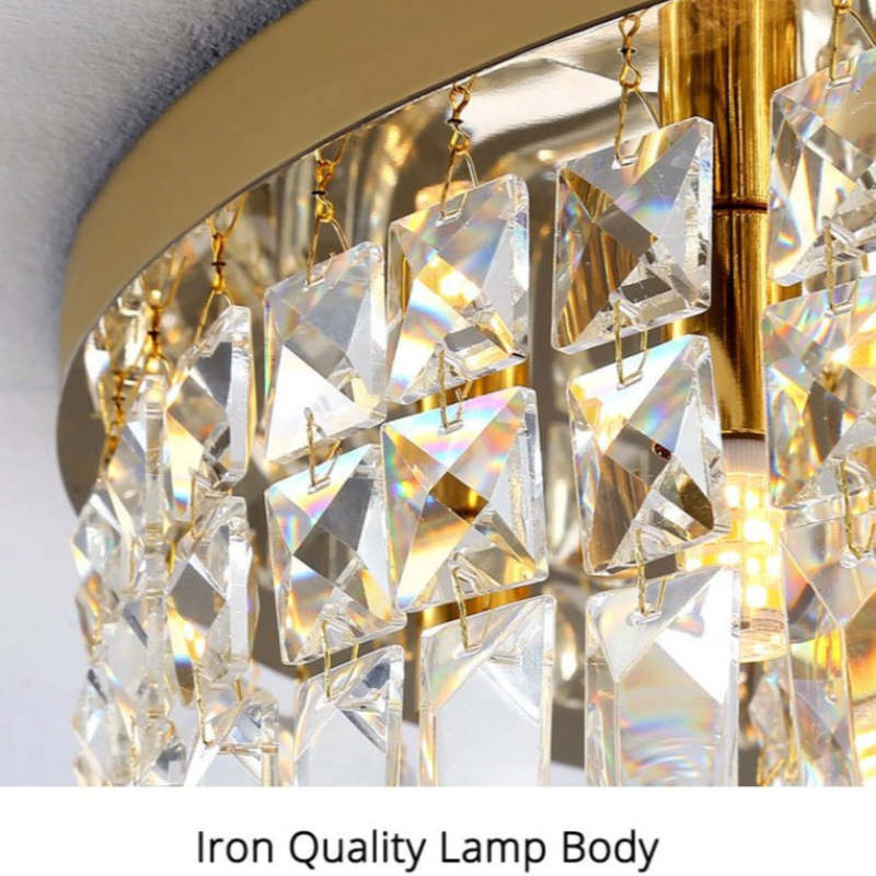 Marilyn Luxury Flush Mount Metal/Crystal Ceiling Light