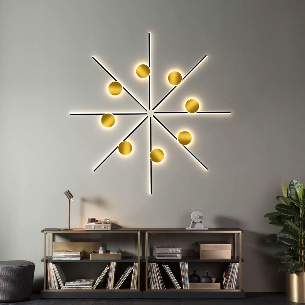 Emyr Modern Simple Circular Line Gold Acrylic Wall Lamp