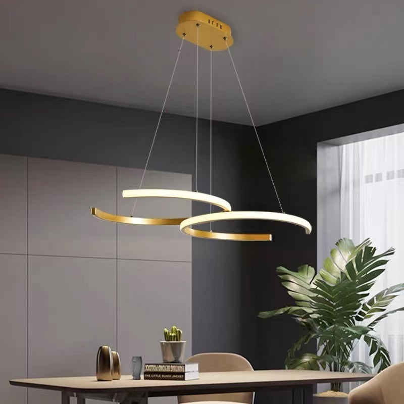 Louise Modern Minimalist Pendant Light, Double-C