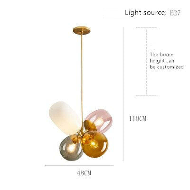 Morandi Colorful Balloon Glass Creative Pendant Light