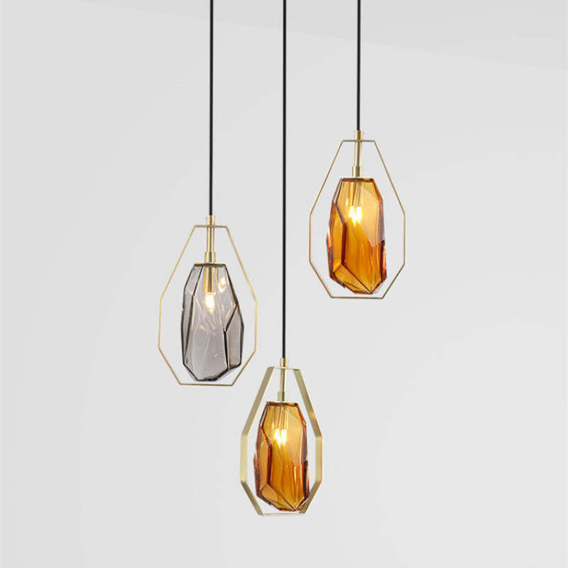 Modern Nordic Creative Chandelier Pendant Glass Bedside Lamp