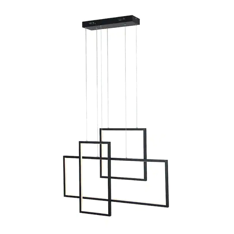 LED Square Geometric Pendant Light for Living Room & Dining Room