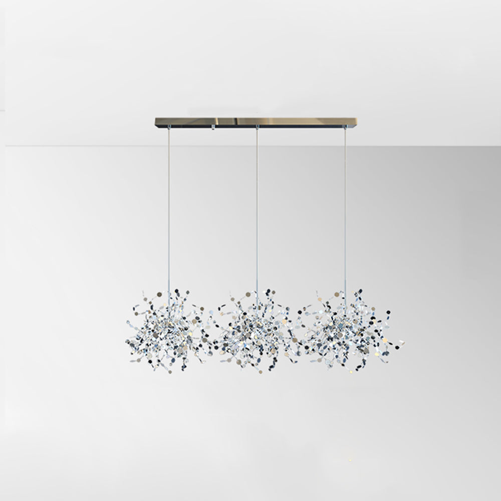 Olivia Artsy Classy Cluster Fireworks Pendant Light, Stainless steel