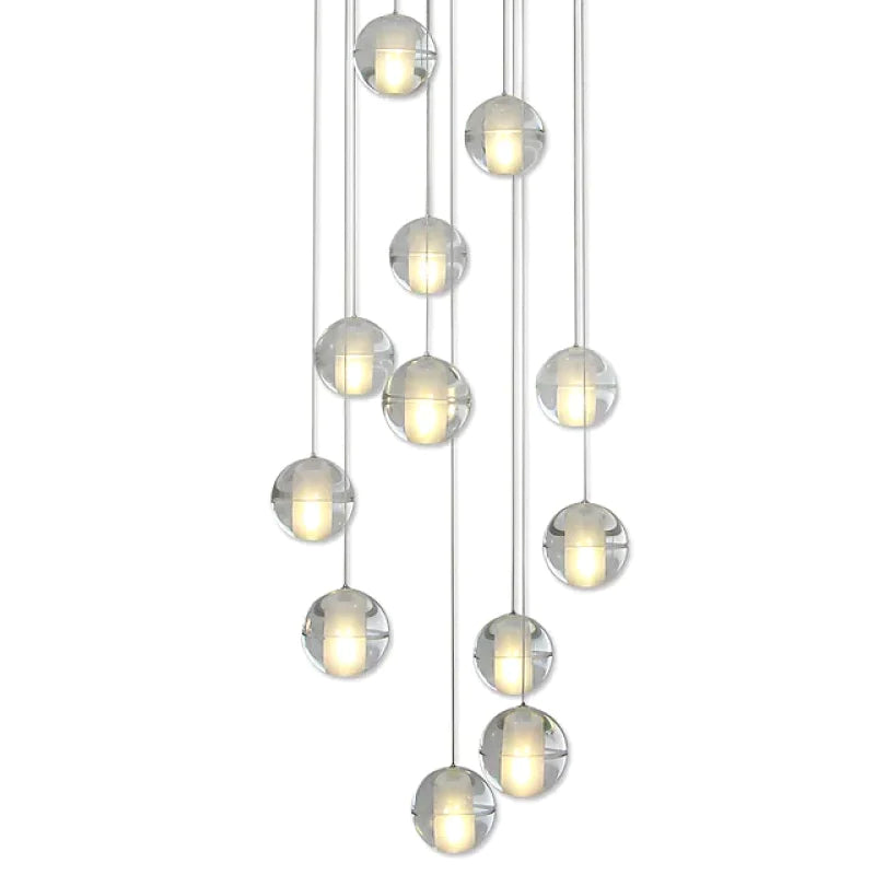 Hailie Modern Multi Clean Globe Pendant Light, Foyer